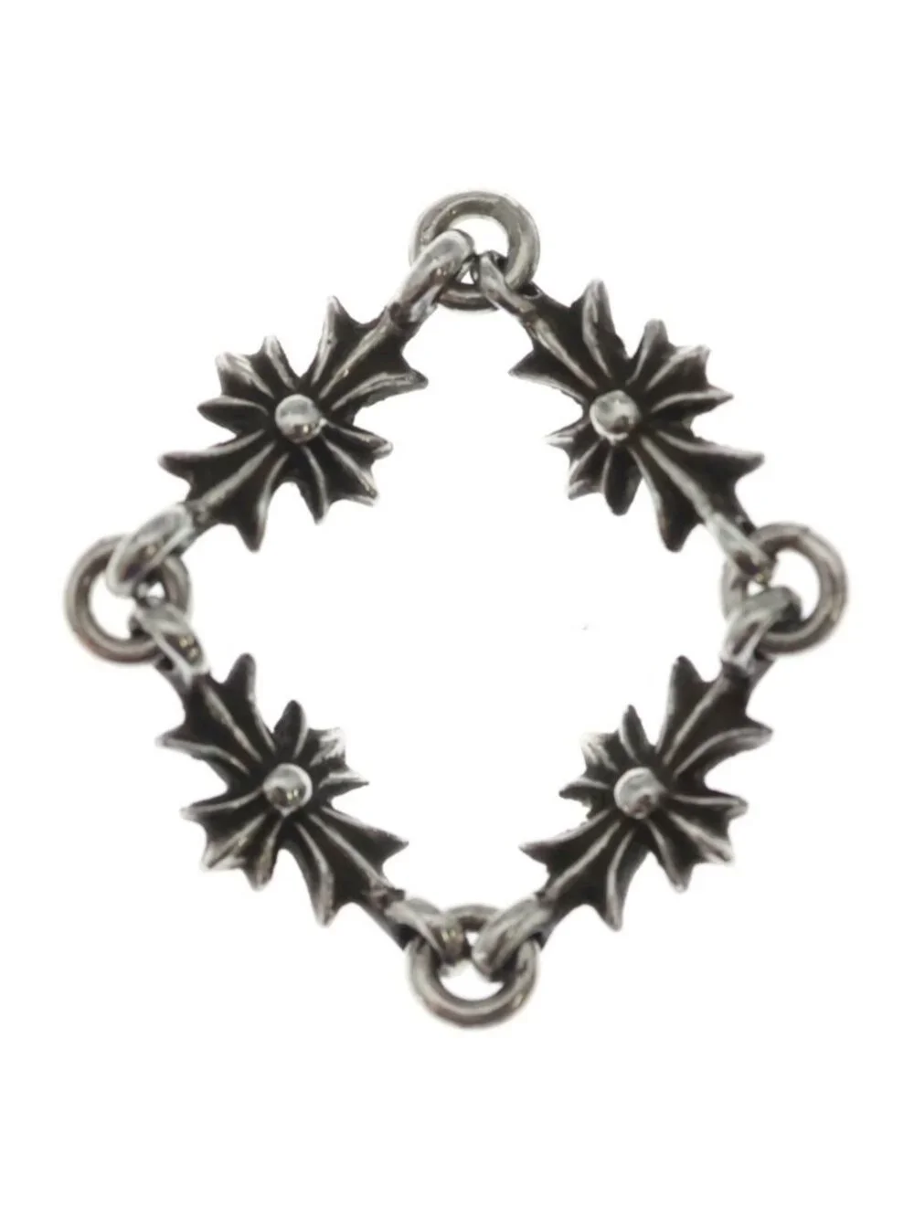 Chrome Hearts Tny CH Pls Tiny Ech Plus Ring Silver